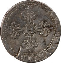 France  HENRI III - FRANC WITH FLAT COLLAR T NANTES