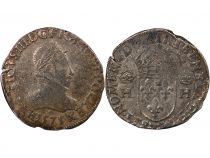 France  HENRY III - TESTON WITH COLlARETTE, 4th TYPE 1575 T NANTES