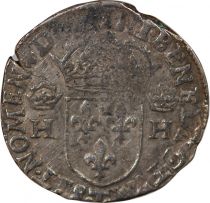 France  HENRY III - TESTON WITH COLlARETTE, 4th TYPE 1575 T NANTES