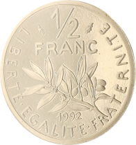 France 1/2 Franc BE Semeuse 1992