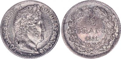 Frankreich 5 Francs 1842 W Lille Louis Philippe I. 1830 - 1848 Der