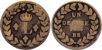 France 1 Decime Louis XVIII - Strasbourg Blockade - 1815 BB