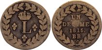 France 1 Decime Louis XVIII - Strasbourg Blockade - 1815 BB