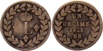 France 1 Decime Louis XVIII - Strasbourg Blockade - 1815 BB