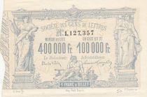 France 1 franc - Loterie société des gens de lettres - 1882-1883 - SUP