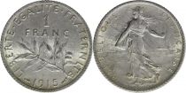 France 1 Franc - Sower - 1915 Silver