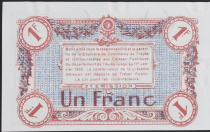 France 1 Franc - Troyes Chamber of Commerce 1918 - PROMO