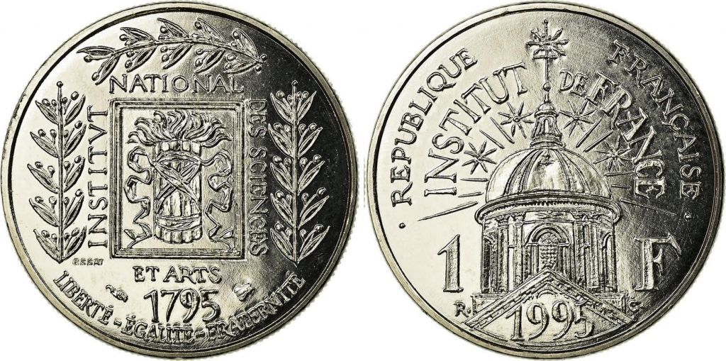 Coin France 1 Franc Institut de France  1995  Essai