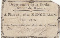 France 1 sol - Sarthe - Mamers\'s district - Pizieux, chez Monguillon