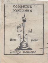 France 1 sol - Vaucluse - Avignon -1792