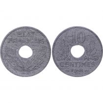 France 10 Centimes - Type Etat Français Grand Module - France 1941 (EC)