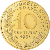 France 10 centimes Marianne - 1991 - Proof