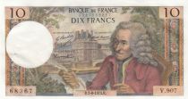 France 10 Francs  - Voltaire - 02-08-1973 - Serial V.907