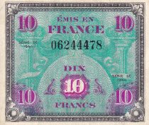 France 10 Francs - Allied Military Currency - 1944 - Without Serial - XF - P.116