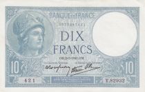 France 10 Francs - Minerva - 02-01-1941 - Serial Y.82932