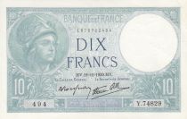 France 10 Francs - Minerva - 19-10-1939 - Serial Série Y.74829