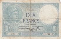 France 10 Francs - Minerve - 19-06-1941 - Série U.84515