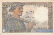 France 10 Francs - Mineur - 04-12-1947 - Série W.155