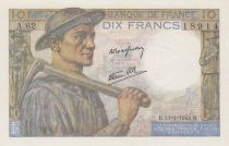 France 10 Francs - Minor - 13-01-1944 - Serial A.62