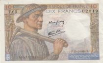 France 10 Francs - Minor - 13-01-1944 - Serial T.66