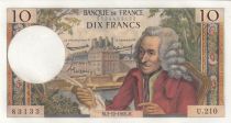 France 10 Francs - Voltaire - 02-12-1965 - Serial U.210