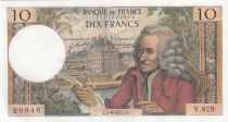 France 10 Francs - Voltaire - 05-04-1973 - Serial  V.879