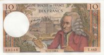 France 10 Francs - Voltaire - 07-11-1968 - Serial Z.443