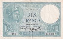 France 10 Francs, Minerve - 26-12-1940 - Série F.82033