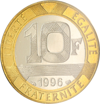 France 10 Francs BE 1996 Génie