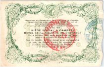 France 10 Francs Cambrai City - 1916