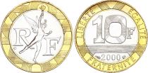 France 10 Francs Génie - 2000 - Bimétal - Frappe BU