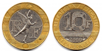 France 10 Francs Génie de la Bastille - 2000 BE