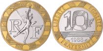 France 10 Francs Genius - 1988 - Bimetal - from UNC set