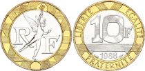 France 10 Francs Genius - 1988 - Bimetal