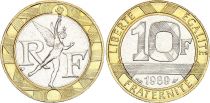 France 10 Francs Genius - 1989 - Bimetal