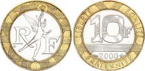 France 10 Francs Genius - 2000 - Bimetal