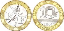 France 10 Francs Genius - 2001 - Bimetal - BU