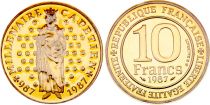 France 10 Francs Hugues Capet Roi de France (987-996) - 1987 - issu de coffret