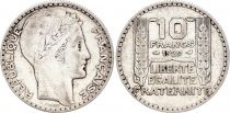 France 10 Francs Laureate head - 1929 Silver