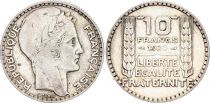 France 10 Francs Laureate head - 1930 Silver