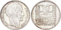 France 10 Francs Laureate head - 1931 Silver