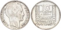 France 10 Francs Laureate head - 1934 Silver