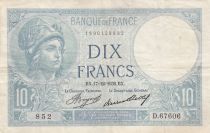 France 10 Francs Minerva -  17-12-1936 - Serial D.67606