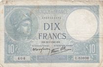 France 10 Francs Minerva -  19-06-1941 - Serial U.83936