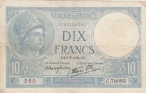 France 10 Francs Minerva - 06-07-1939 - Serial C.70085