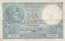 France 10 Francs Minerva - 26-10-1939 - Serial C.75680