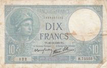 France 10 Francs Minerva - 26-10-1939 - Serial H.75555