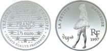 France 10 Francs The Little Dancer - 1997 - Silver - With box and certificate - Proof