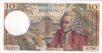 France 10 Francs Voltaire - 02-12-1971 Serial H.726