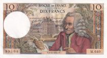 France 10 Francs Voltaire - 05-11-1970 - Serial M.640